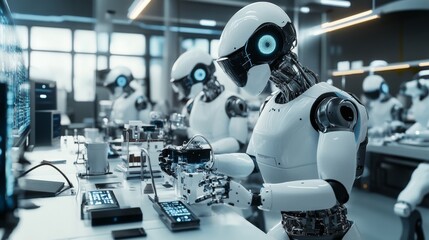 Futuristic AI concept and visualization