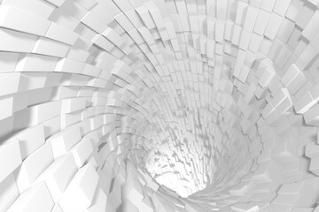 Abstract round futuristic tunnel with light