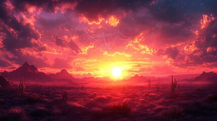 Fototapeta premium Sunset in the Desert