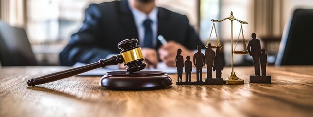 Divorce Lawyer Providing Legal Advice and Support.Concept of Legal proceedings, family law, divorce, separation, custody, alimony, legal counsel,Law firms, legal services, mediation services