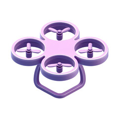 3D Drone Icon Featuring Propellers for High-Tech Design