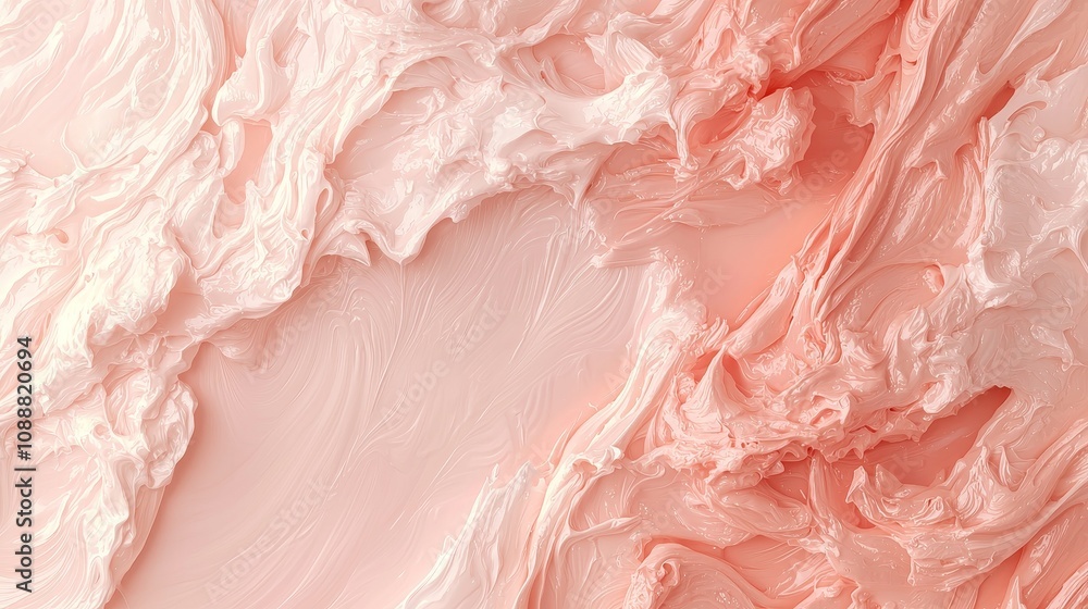Poster abstract swirls of soft coral and cream colors creating a serene and dreamy texture for background o