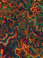 Abstract multicolored swirling pattern.