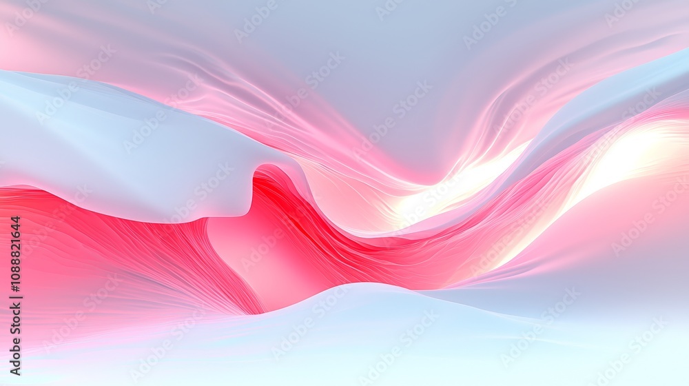 Aufkleber ethereal waves of color and light a stunning visual journey through fluid abstract art and soft text