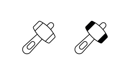 Mallet icon design with white background stock illustration