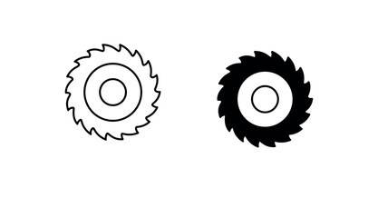 Circular Saw icon design with white background stock illustration