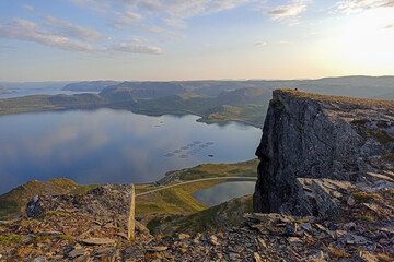 The scenery of nature in Sarnes on Mageroya Island, Norway