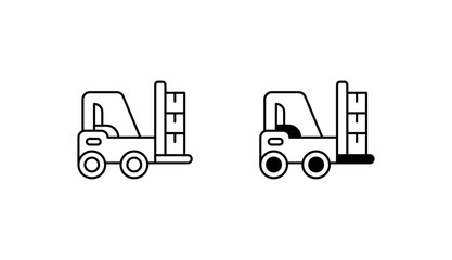 Forklift icon design with white background stock illustration