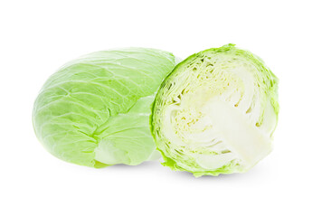 Fresh cabbage on white background