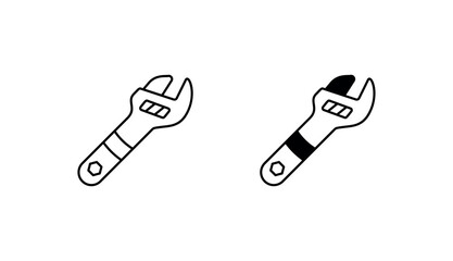 Wrench icon design with white background stock illustration