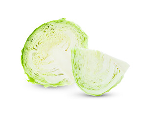 Fresh cabbage on white background
