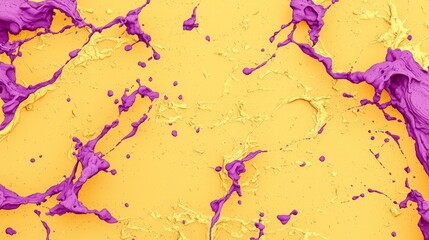 Vibrant splashes of purple and yellow create a dynamic abstract background perfect for creative projects and designs