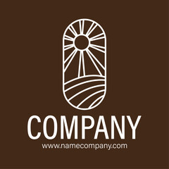 paysagiste jardinier logo minimaliste design