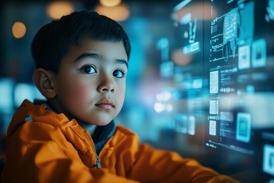 Elementary student in classroom with cgi tech showcasing ai s role in personalized learning