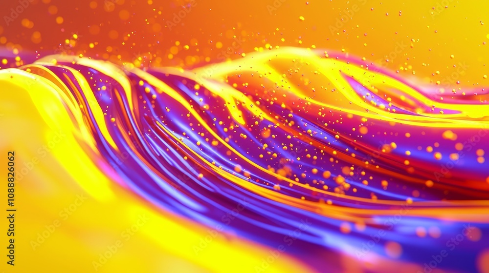 Aufkleber vibrant waves of color an abstract journey through dynamic textures and radiant patterns in fluid mo