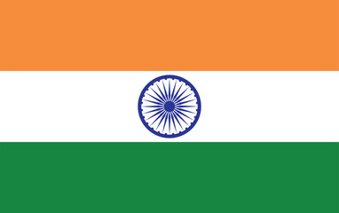 Vector India National Flag icon. Flag design of India.