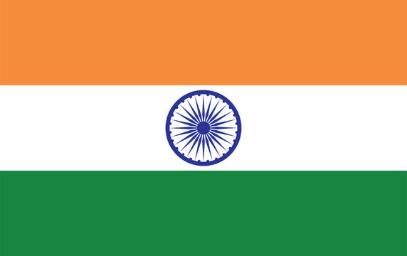 Vector India National Flag icon. Flag design of India.
