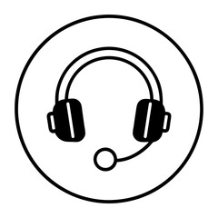 customer service, customer support, solution, solved, success, headphone solid glyph icon