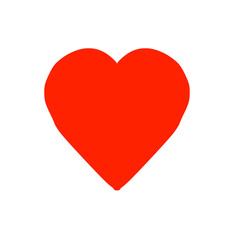 red heart isolated on white