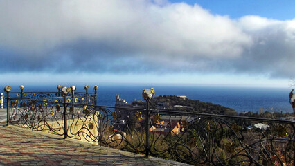 Breathtaking seascape seen from a lookout point