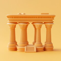 Obraz premium Minimalist Architectural Columns on Monochrome Background