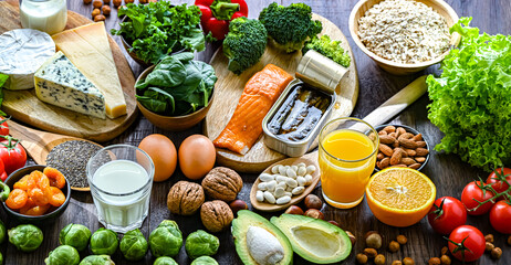 Food products recommended for osteoporosis and healthy bones