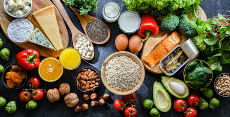 Food products recommended for osteoporosis and healthy bones