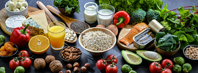 Food products recommended for osteoporosis and healthy bones