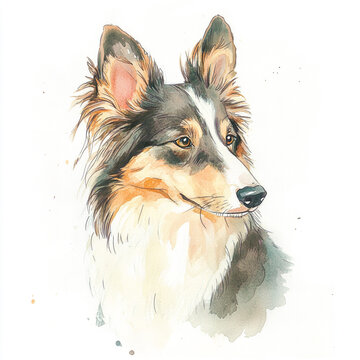 recommend clip art: Collie Dog Watercolor Cute And Creepy Dog Clip Art Collection for Pet Lovers and Artists