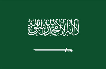 
Saudi Arabia National Flag vector icon. Flag design of Saudi Arabia.