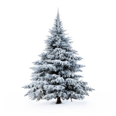 Christmas tree snow snow-covered evergreen.