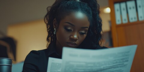 Intensive Worker Focused on Document Review