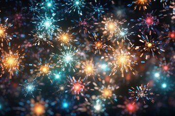Fototapeta premium Pattern bokeh effect background backgrounds fireworks abstract.