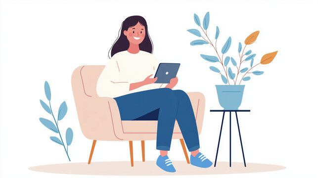 2D illustration of Doctor and patient having a virtual medical consultation on video call from home, healthcare technology, online doctor visit, digital health care services