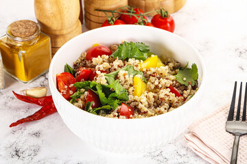 Dietary vegetarian quinoa with vegetables