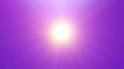 Obraz premium The sun shining brightly against a purple backdrop, possibly indicating the beginning or end of a day in space.