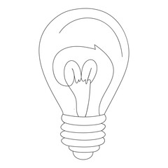 A handrawn Light continuous Single line art