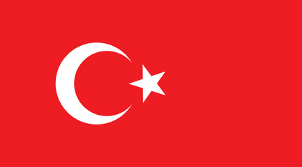 Turkey National Flag vector icon. Flag design of Turkey.