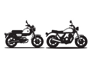 Naklejka premium motor bike vector illustration set
