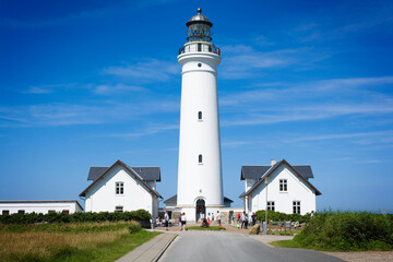 Hirtshals lighthouse on the northern part of the Jutland peninsula in Denmark