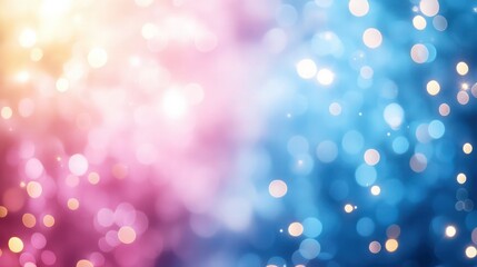 Fototapeta premium Vibrant dual-toned bokeh light effect featuring contrasting pink and blue hues creates an energetic backdrop suitable for digital marketing promotions.