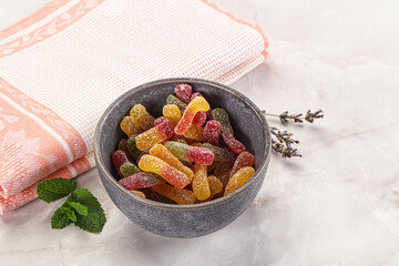 Fototapeta premium Sweet and sour marmalade worms