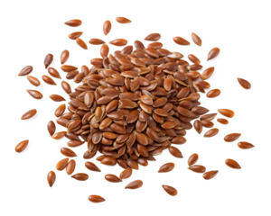 flaxseed isolated on white background. Transparent PNG