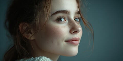 Contemplative Expression of a Woman