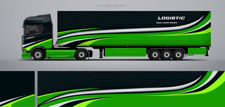 truck and trailer wrap livery design. vector file printing below
