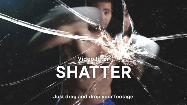 Shattered Glass Video Effect Template
