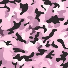 Seamless Pink Camouflage abstract pattern, repeat texture design for background, printing clothes, fabrics, sport t-shirts jersey, web banners, posters, cards and wallpapers