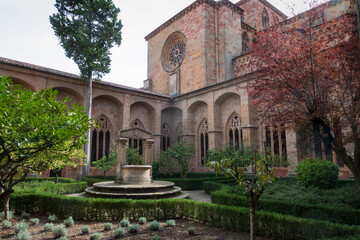 Claustro gotico de la catedral de Siguenza, Guadalajara, castilla la mancha, españa.