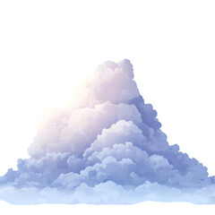 cloud isolated on white and transparent background. PNG cutout.