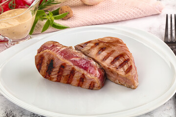 Delicous grilled tuna dish steak